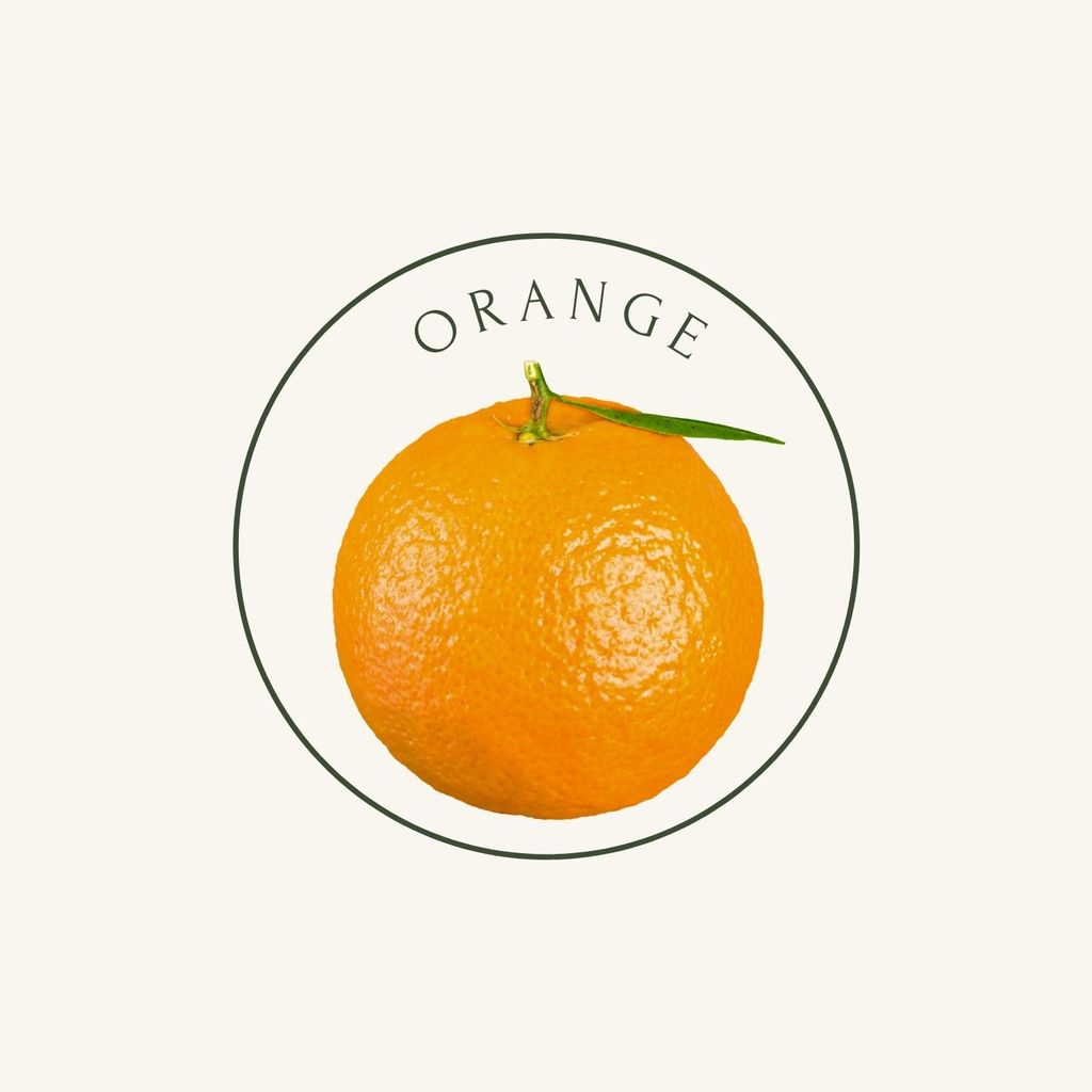 orange fruit with beige background