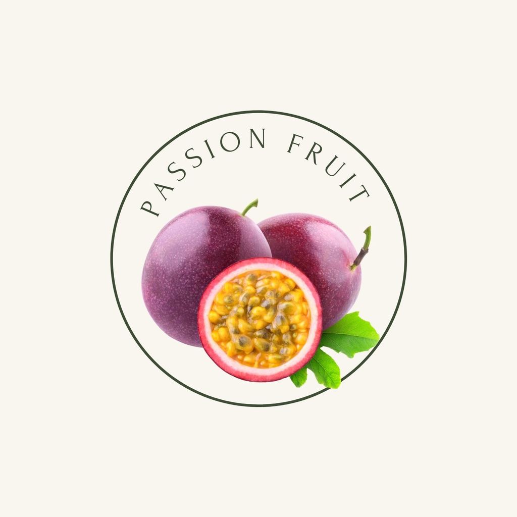 Passion fruit with beige background