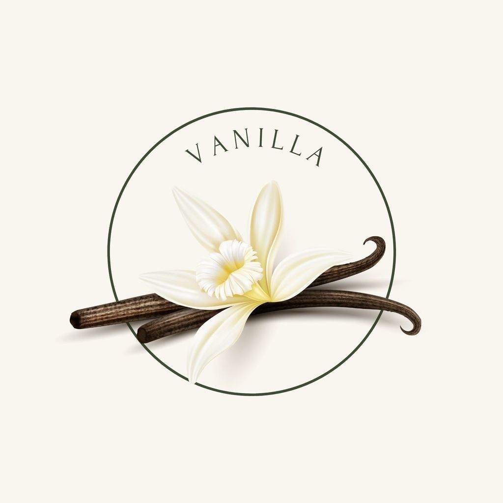 Vanilla flower with beige background