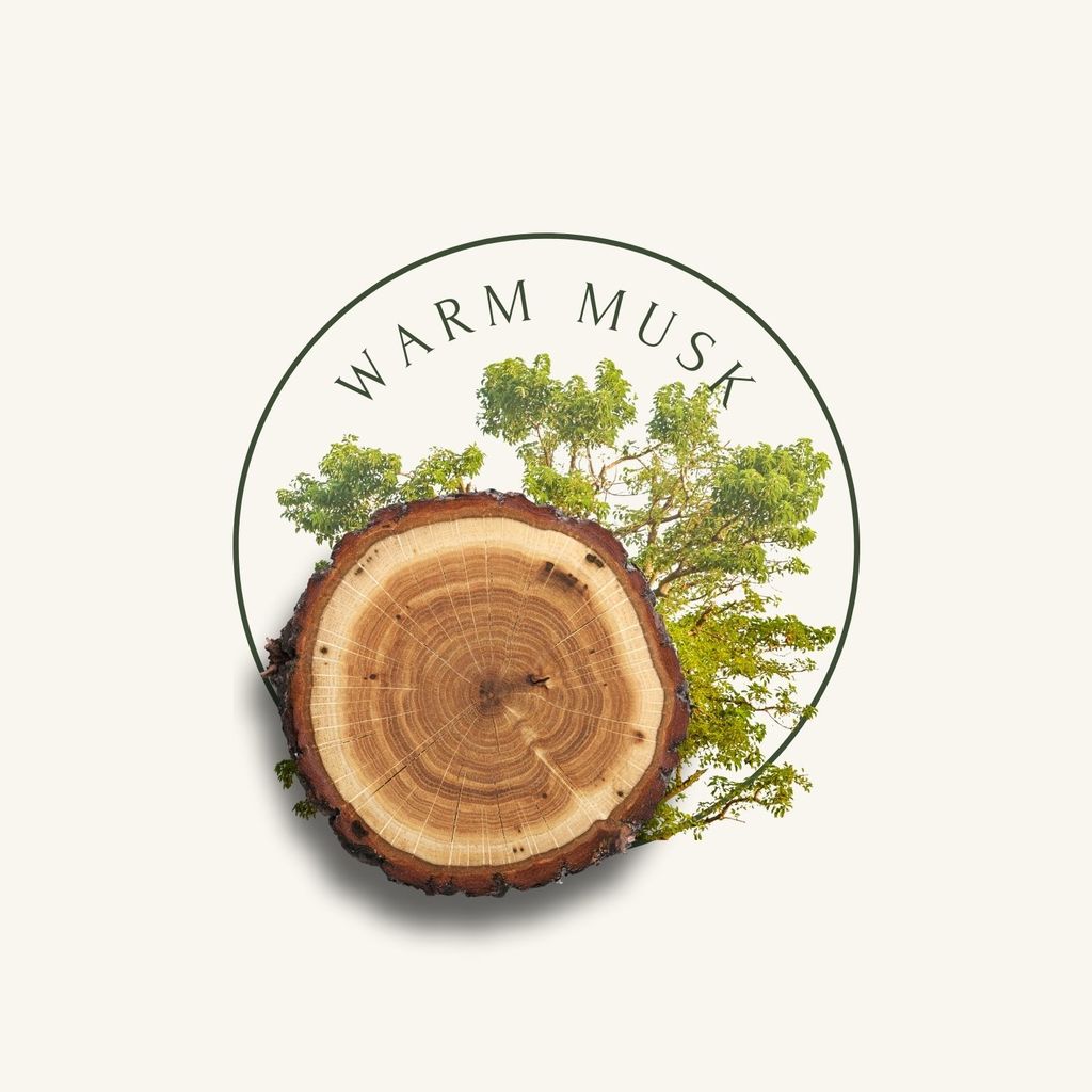 wood log and tree with beige background