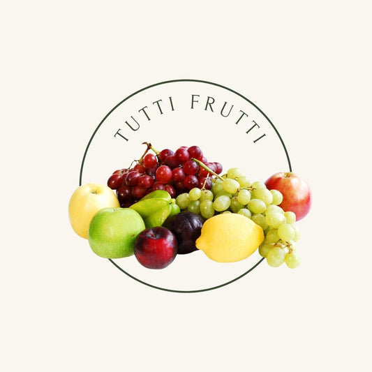mixed fruits with beige background